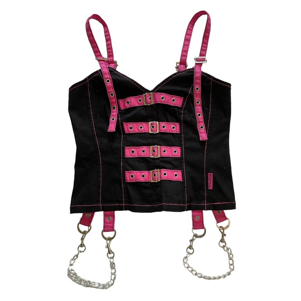 TRIPP NYC BLACK/PINK CORSET TOP
